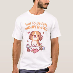 T-shirt Mignonne Chien Beagle À Ne Pas Laisser Sans Survei