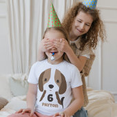 T-shirt Mignonne Chien Chien Âge et nom Enfant