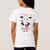 T-Shirt Mignonne Chien Chien Chien Chien Valentine's Day T (Dos)