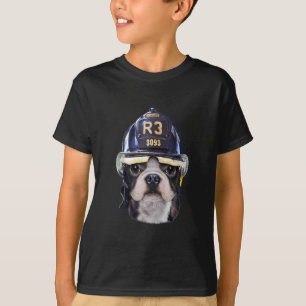 T-shirt Mignonne Chien de taureau français portant un casq
