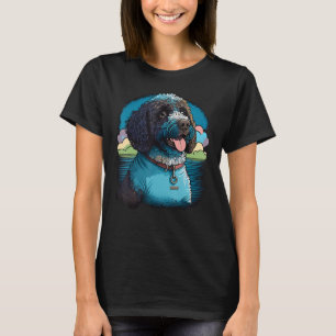 T-shirt Mignonne chien d'eau portugais sur chien d'eau por