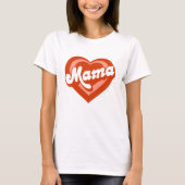 T-shirt Mignonne coeur maman Mini mère fille (Devant)