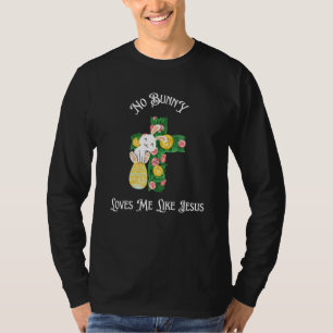 T-shirt Mignonne Croix Chrétienne de Pâques Pas de lapin m