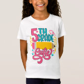 T-Shirt Mignonne de 5e rentrée des classes (Devant)