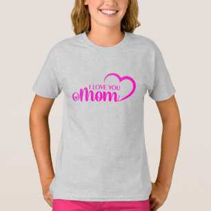 T-shirt Mignonne Design I Lote Maman Texte pour les mères 