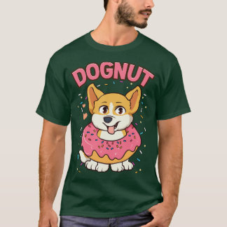 T-shirt Mignonne Drôle Chien Chien Donut Pun adorable Chie