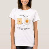 T-shirt Mignonne Drôle Joyeux Toast Eggcelcelcelcelcate En (Devant)