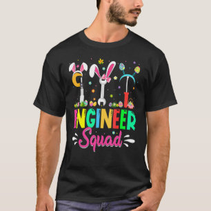 T-shirt Mignonne Easter Engineer Squad Bunny OEufs de Pâqu
