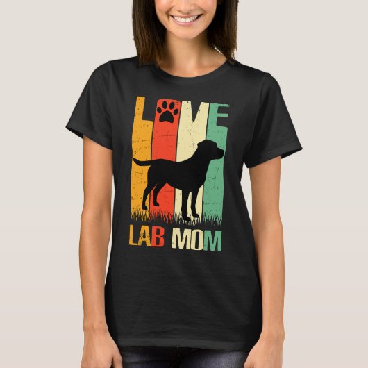 T-shirt Mignonne Empreinte de patte Labrador Retriever Lab (Devant)