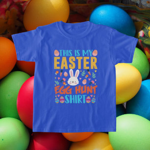 T-shirt mignonne enfant unisexe Chasse aux oeufs de Pâques