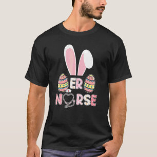 T-shirt Mignonne Er Nurse Rn Bunny Ear Joyeux Oeuf de Pâqu