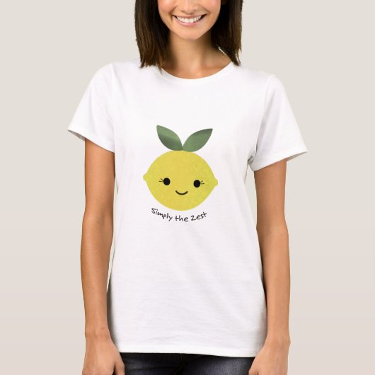 T-shirt Mignonne et drôle Simplement le citron Zest Kawaii (Devant)