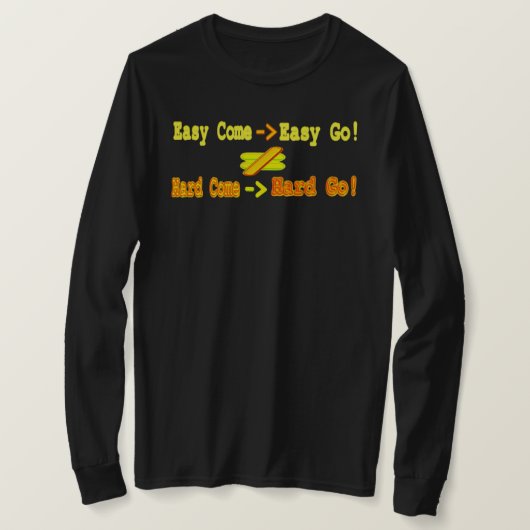 T-shirt Mignonne Expression Design Easy Come Equation. Com (Design devant)
