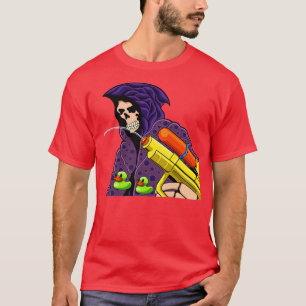 T-shirt mignonne faucheuse avec canard de jeu d'eau
