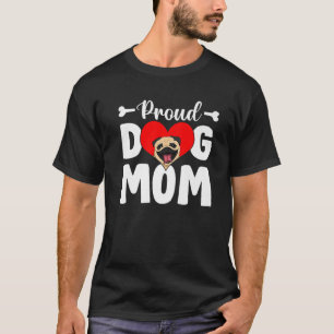 T-shirt Mignonne Fier Carlin Chien Maman Drôle Fête des Mè