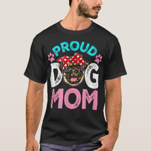 T-shirt Mignonne Fier Carlin Chien Maman Drôle Fête des Mè