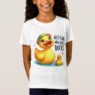 T-Shirt Mignonne fille aime les canards