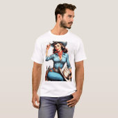 T-shirt Mignonne fille de pays Vintage (Devant entier)