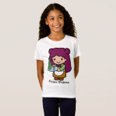 T-Shirt Mignonne fille Waitress avec vin (Devant entier)