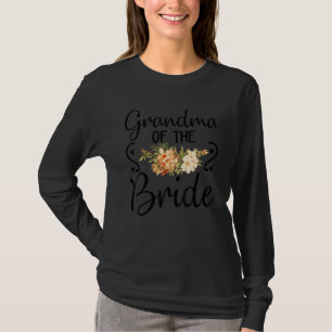 T-shirt Mignonne Fleur De Mariage De Fête De Mariée Grand-