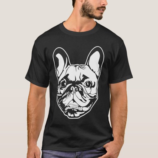 T-shirt Mignonne French Bulldog Face Frenchie Smile (Devant)