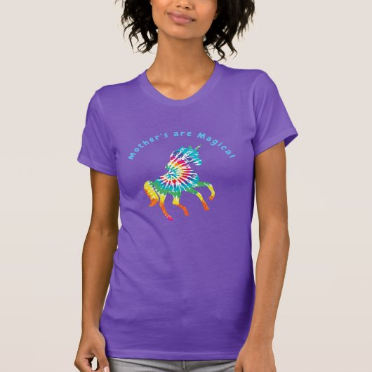 T-shirt Mignonne fun Unicorn Rainbow Les mères sont magiqu (Devant)