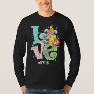 T-shirt Mignonne Gnome Lpn Life Nurse Bunny Funny Jour de