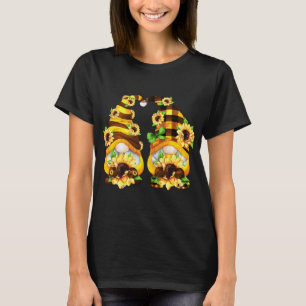 T-shirt Mignonne Gnomie Maman Et Papa Pour Les Femmes Avec
