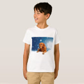 T-shirt Mignonne Golden Retriever Chien assis dans les éto (Devant entier)