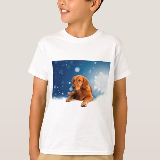 T-shirt Mignonne Golden Retriever Chien assis dans les éto (Devant)