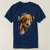 T-shirt Mignonne Golden Retriever Chien Chien Chien Qui Pa (Design devant)