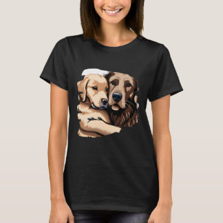 T-shirt Mignonne Golden Retriever Chien Maman Accrocher Un