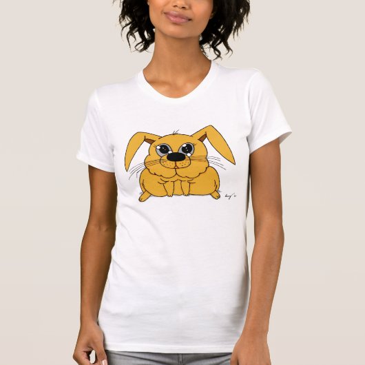 T-shirt Mignonne Grotte Bunny Femme Décontractée Scoop T-S (Devant)