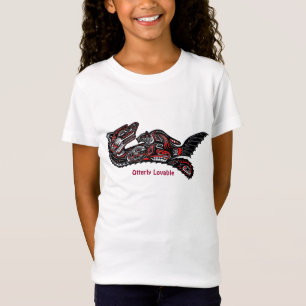 T-Shirt Mignonne Haida Mère Otter Aimer KIDS Chemise