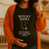T-shirt Mignonne Halloween Witchy Mama Pregant Wish