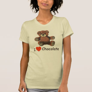 T-shirt Mignonne I Coeur (Amour) Chocolat Teddy Ours