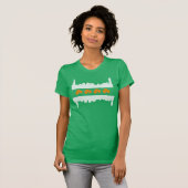 T-shirt Mignonne Irish Chicago Skyline Drapeau St Patrick' (Devant entier)
