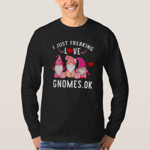 T-shirt Mignonne J'Aime Juste Freaking Gnomes Ok Gnome Oeu