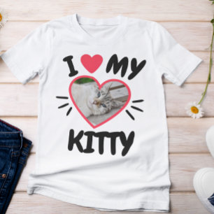 T-shirt Mignonne J'Aime Mon Kitty