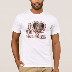 T-shirt Mignonne Je T'aime Ma Copine Personnalisé