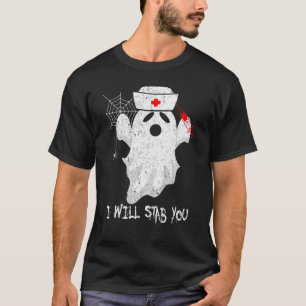 T-shirt Mignonne Je Te Tirerai Fantôme Infirmière Hallowee