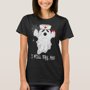 T-shirt Mignonne Je Te Tirerai Fantôme Infirmière Hallowee