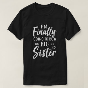 T-shirt Mignonne Je Vais Enfin Être Une Grande Soeur Jeun