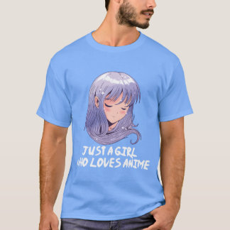 T-shirt Mignonne juste une fille qui aime l'anime japonais