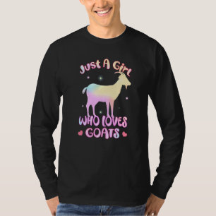 T-shirt Mignonne Juste Une Fille Qui Aime Les Chèvres Fill