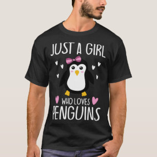 T-shirt Mignonne Juste Une Fille Qui Aime Les Pingouins À
