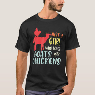 T-shirt Mignonne Juste Une Fille Qui Aime Les Poules Chèvr