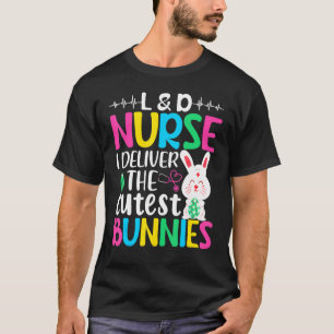 T-shirt Mignonne L&d Pâques Infirmière vie Bunny Scrubs Pâ