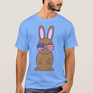 T-shirt Mignonne lapin 4 juillet Fête de l'Indépendance Ho