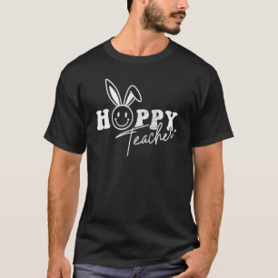 T-shirt Mignonne Lapin de Pâques Vintage Joyeux Enseigneme